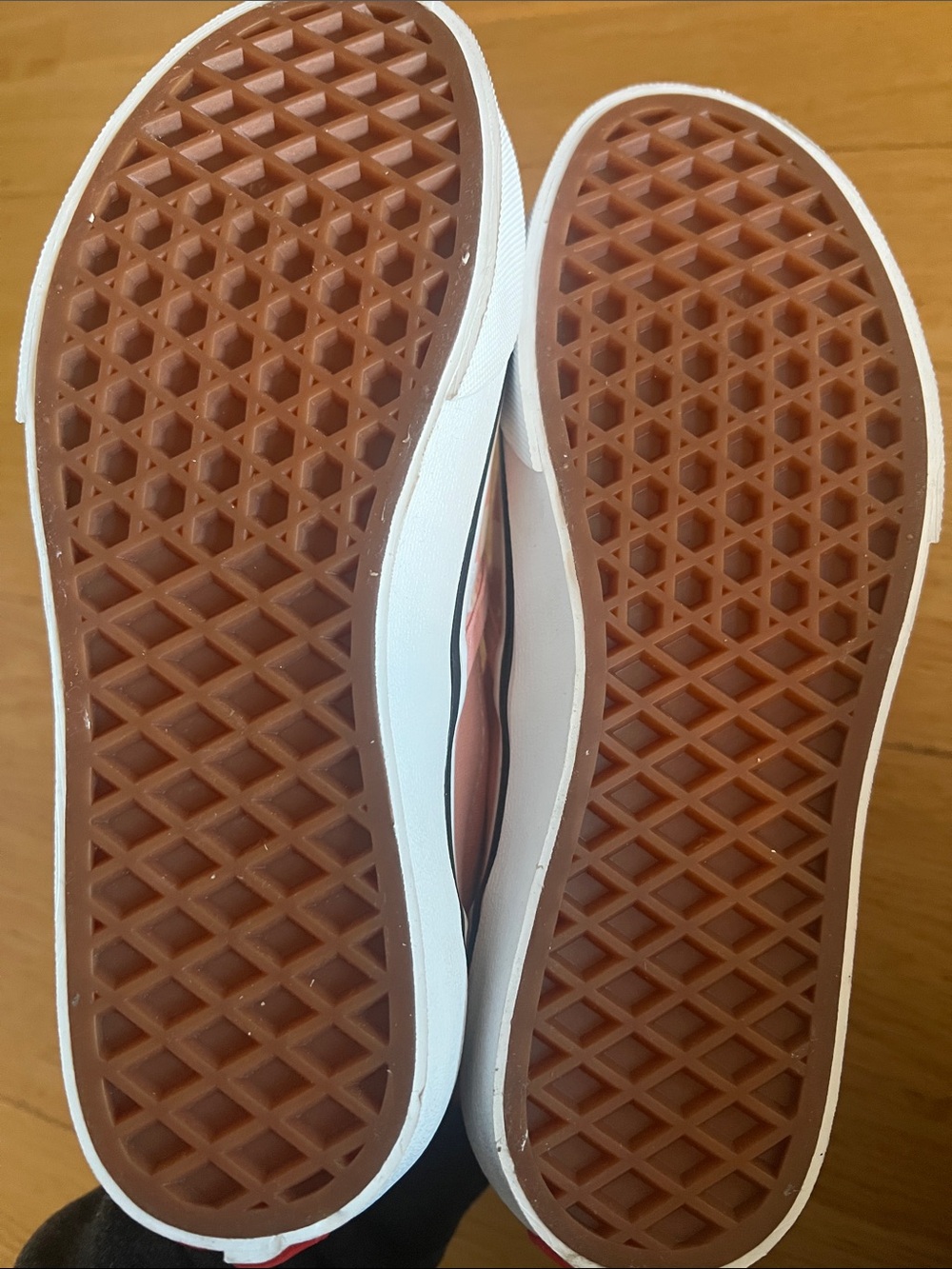 Vans Kids Checkerboard Slip-On in Pink and White - Picture 3 of 5